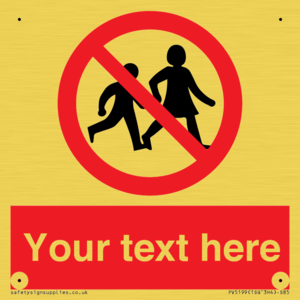 Custom No Children Sign